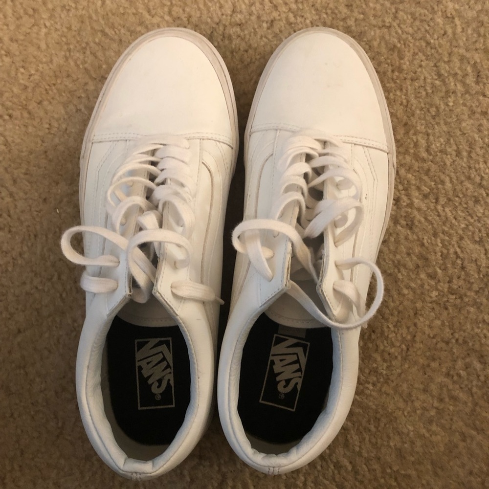 Men’s size 11 leather white vans